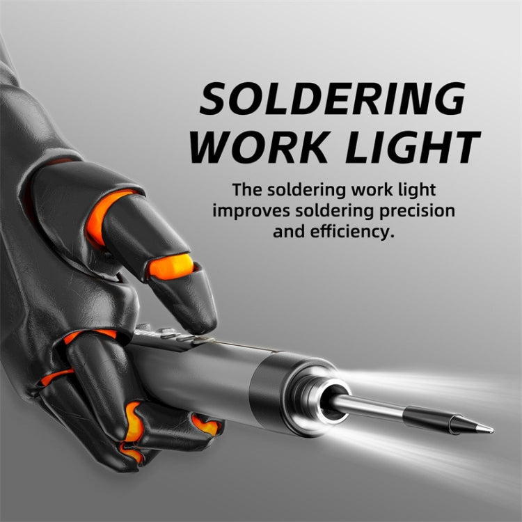 USB Digital Display Charging Soldering Iron Set 5-speed Temperature Adjustable Standard Edition Orange - Soldering Iron Set by PMc TechLife | Online Shopping South Africa | PMc TechLife | Buy Now Pay Later Mobicred