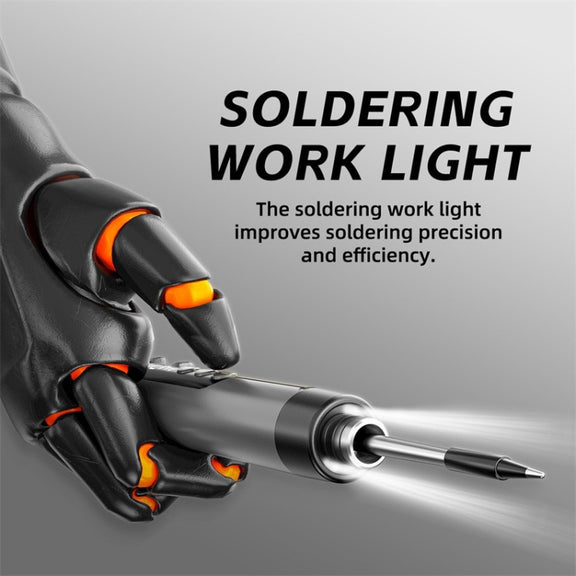 USB Digital Display Charging Soldering Iron Set 5-speed Temperature Adjustable Standard Edition Orange