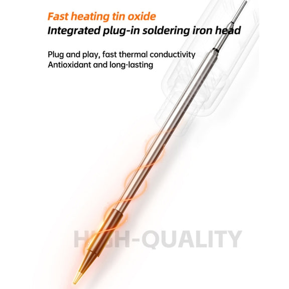 USB Digital Display Charging Soldering Iron Set 5-speed Temperature Adjustable Standard Edition Orange