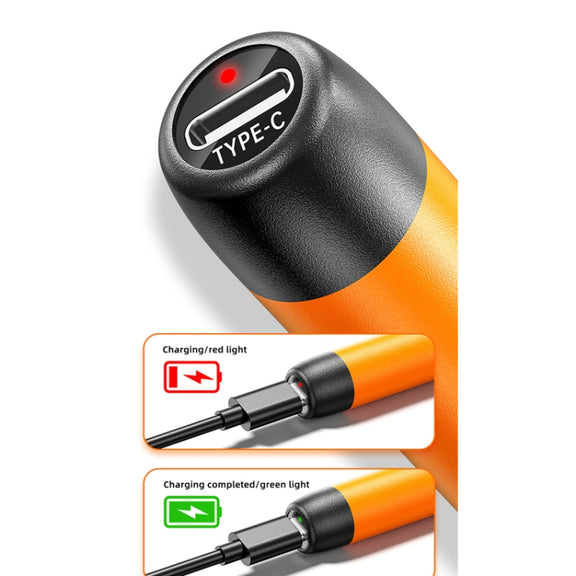 USB Digital Display Charging Soldering Iron Set 5-speed Temperature Adjustable Standard Edition Orange