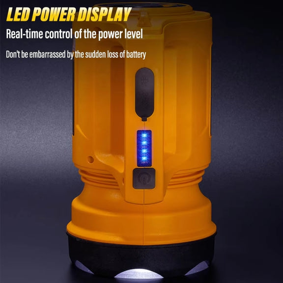 E-SMARTER 8W5205-2 Small Carrying Light With RGB Colorful Lamps Outdoor Cycling Searchlight(Yellow)