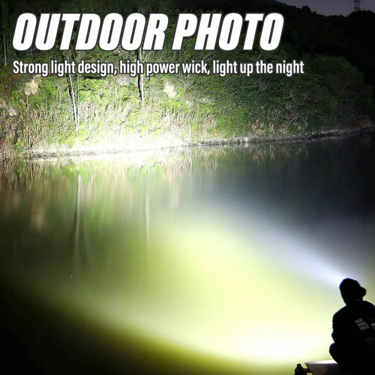 E-SMARTER 8W5205-2 Small Carrying Light With RGB Colorful Lamps Outdoor Cycling Searchlight(Yellow)