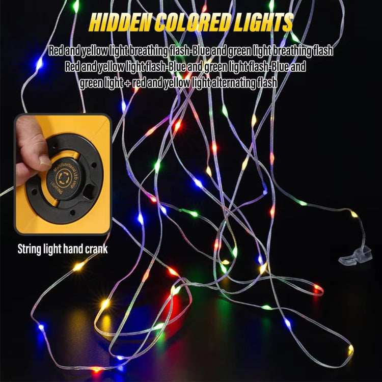 E-SMARTER 8W5205-2 Small Carrying Light With RGB Colorful Lamps Outdoor Cycling Searchlight(Yellow)