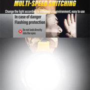 E-SMARTER 8W5205-2 Small Carrying Light With RGB Colorful Lamps Outdoor Cycling Searchlight(Yellow)