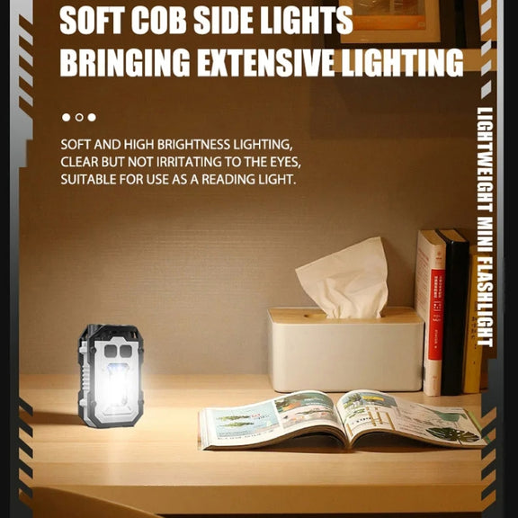 E-SMARTER YSD01 Outdoor Portable Mini Keychain Light Magnetic Anti Loss Auto Repair Light(White)