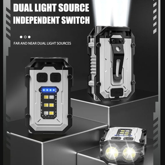 E-SMARTER YSD01 Outdoor Portable Mini Keychain Light Magnetic Anti Loss Auto Repair Light(White)