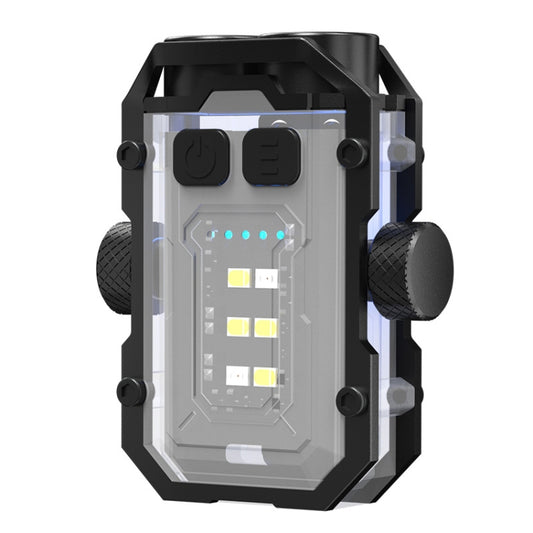 E-SMARTER YSD01PRO Mini Keychain Light Decompression Fingertip Gyro Bottom Magnetic Multi-Speed Adjustable Cap Clip Lights(White) - Mini Flashlight by E-SMARTER | Online Shopping South Africa | PMC Jewellery | Buy Now Pay Later Mobicred