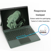 For Microsoft Surface Pro 8 / 9 / X Bluetooth Keyboard Magnetic Tablet Wireless Touch Backlit Keyboard With Pen Slot(Green)