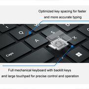 For Microsoft Surface Pro 8 / 9 / X Bluetooth Keyboard Magnetic Tablet Wireless Touch Backlit Keyboard With Pen Slot(Green)