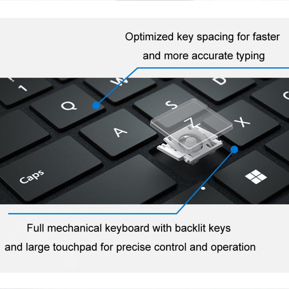 For Microsoft Surface Pro 8 / 9 / X Bluetooth Keyboard Magnetic Tablet Wireless Touch Backlit Keyboard With Pen Slot(Green)