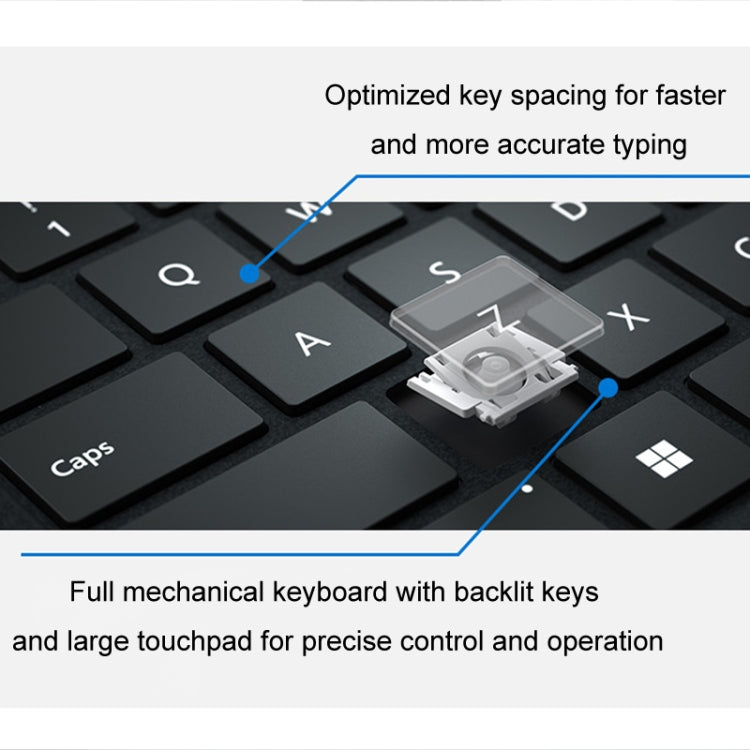 For Microsoft Surface Pro 8 / 9 / X Bluetooth Keyboard Magnetic Tablet Wireless Touch Backlit Keyboard With Pen Slot(Green)