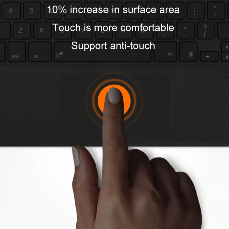 For Microsoft Surface Pro 8 / 9 / X Bluetooth Keyboard Magnetic Tablet Wireless Touch Backlit Keyboard With Pen Slot(Gray)