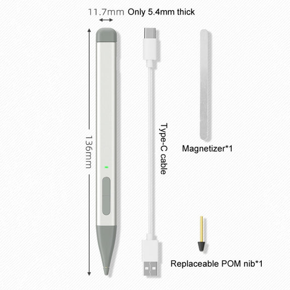 For Microsoft Surface Pro 8 / 9 / Go Laptop Stylus 4096 Pressure Sensitive Stylus Pen(Green)