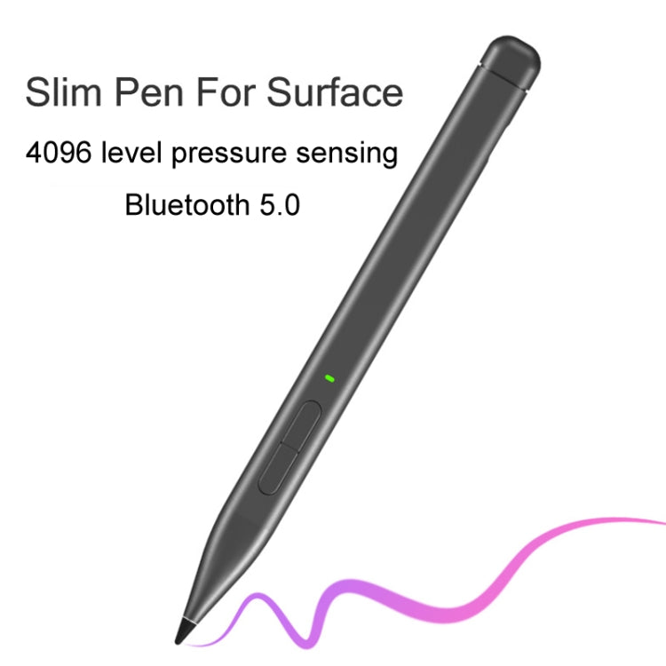For Microsoft Surface Pro 8 / 9 / Go Laptop Stylus 4096 Pressure Sensitive Stylus Pen(Gray)