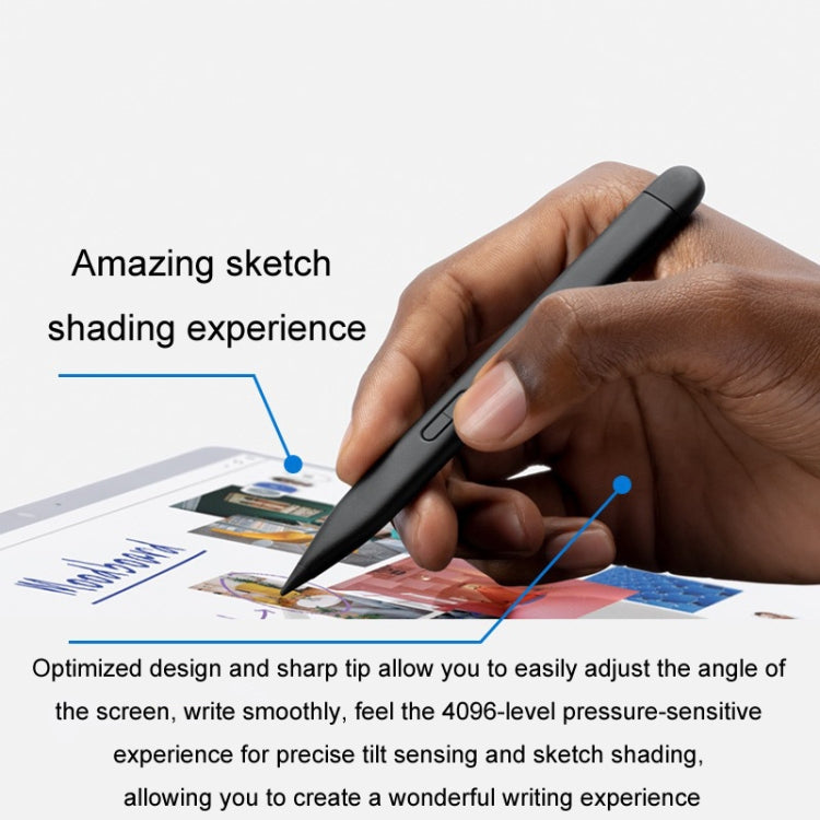 For Microsoft Surface Pro 8 / 9 / Go Laptop Stylus 4096 Pressure Sensitive Stylus Pen(Black) - Stylus Pen by PMC Jewellery | Online Shopping South Africa | PMC Jewellery | Buy Now Pay Later Mobicred
