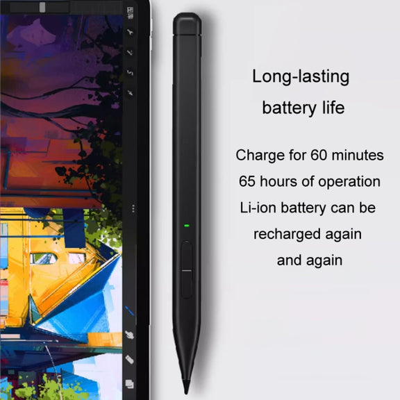For Microsoft Surface Pro 8 / 9 / Go Laptop Stylus 4096 Pressure Sensitive Stylus Pen(Black)