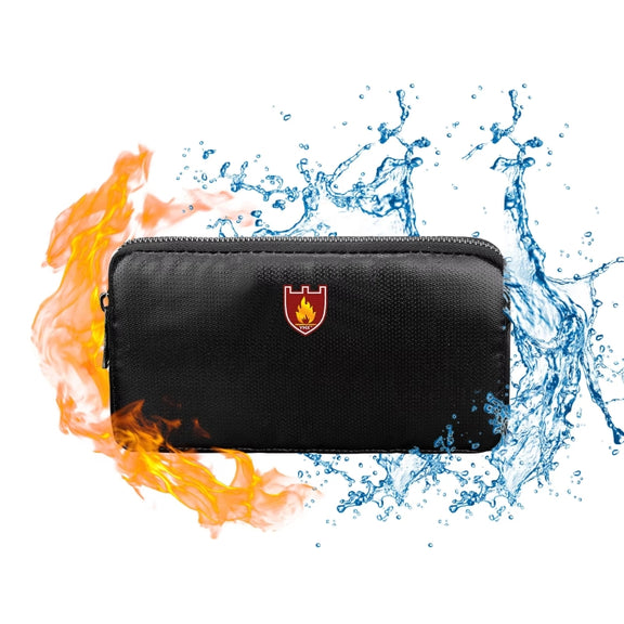 Fireproof and Water-resistant Protective Bag for Digital Accessories Valuables 7.87x4.3x0.78 Inch