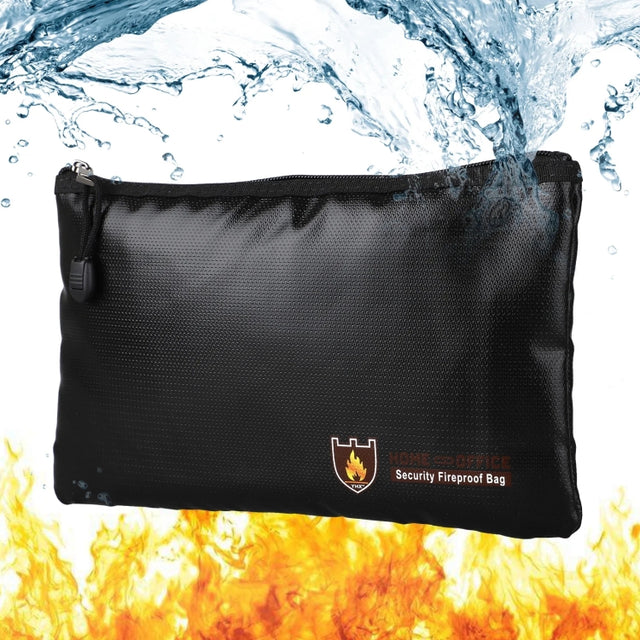 13.4x9.8in Fireproof Water-resistant Document And Money Bag Cash Envelope For Jewelry Passport Valuables