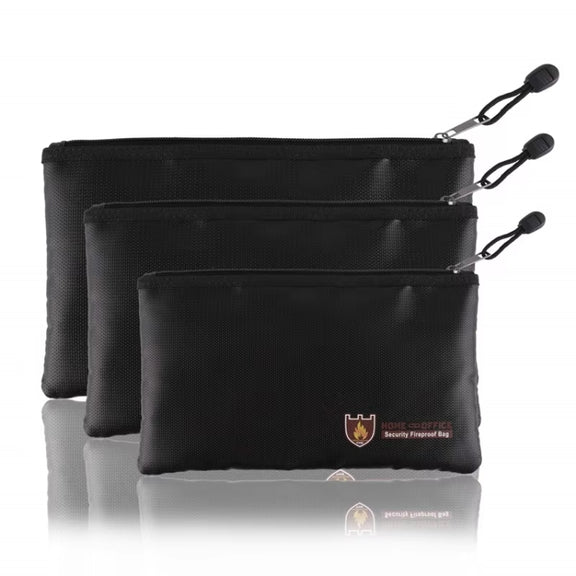10.6x6.3in Fireproof Water-resistant Document And Money Bag Cash Envelope For Jewelry Passport Valuables