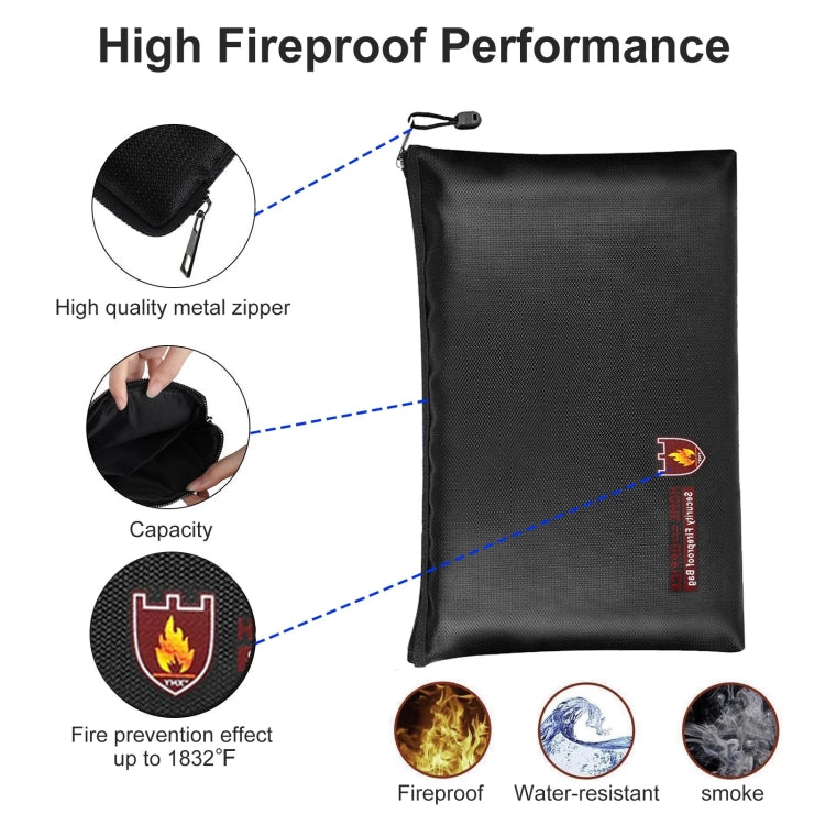 10.6x6.3in Fireproof Water-resistant Document And Money Bag Cash Envelope For Jewelry Passport Valuables - free shipping - PMc TechLife - Order now!