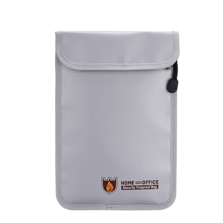 Double Zipper Pockets Fireproof Document Bag Valuables Storage Pouch 10.6x6.9 Inch - free shipping - PMC Jewellery - Order now!