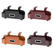 Multifunctional Car Seat Back Tissue Storage Box Hanging Bag(Black)