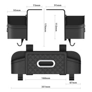 Multifunctional Car Seat Back Tissue Storage Box Hanging Bag(Wine Red)