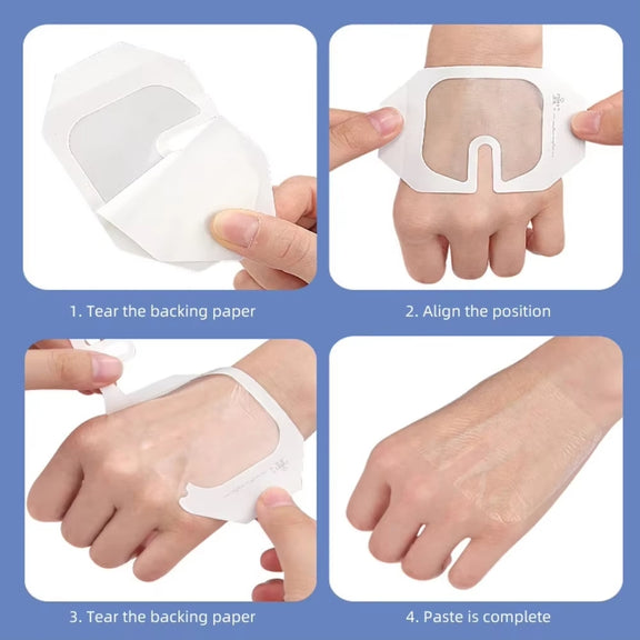 10pcs /Pack Transparent Dressing Water-resistant Adhesive Clear Bandages 6x7cm
