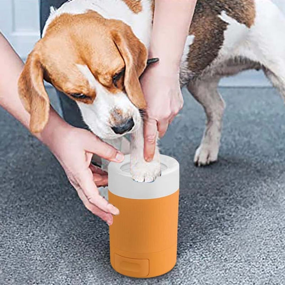 Pets Outdoor Portable Foot Wash Cup Dog Foot Cleaning And Grooming Tool(Orange)
