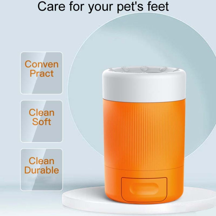 Pets Outdoor Portable Foot Wash Cup Dog Foot Cleaning And Grooming Tool(Orange)
