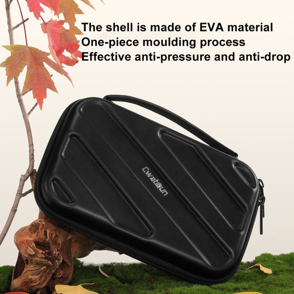 Cwatcun D163 Photography Accessories Organiser EVA Hard Shell Drop-proof Clutch Portable Digital Bag(Black)