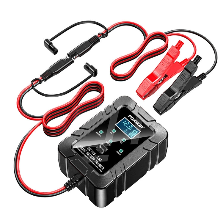 FOXSUR 6V/12V 1.5A Lawn Mower Motorcycle Lead Acid Battery SAE Plug Charger(EU Plug) - free shipping - PMC TechLife - Order now!