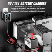 FOXSUR 6V/12V 1.5A Lawn Mower Motorcycle Lead Acid Battery SAE Plug Charger(US Plug)