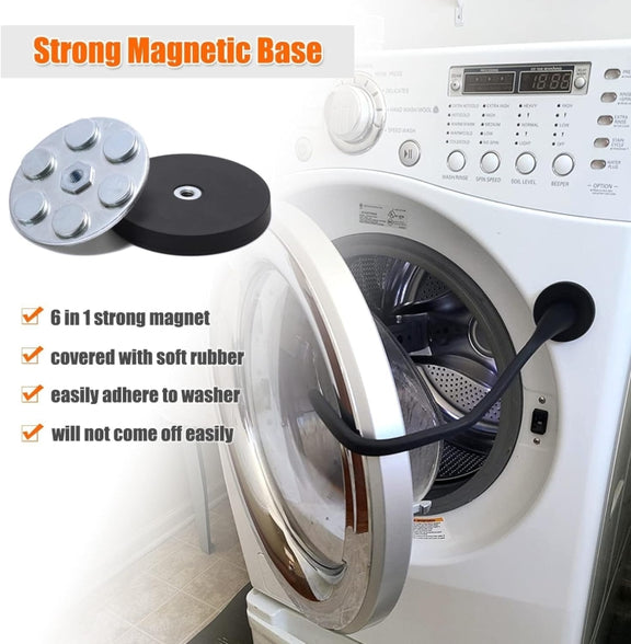 Universal Flexible Magnetic Washing Machine Door Stopper Front Load Washer Door Prop 43mm Black