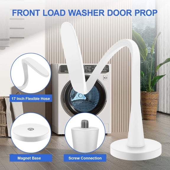 Universal Flexible Magnetic Washing Machine Door Stopper Front Load Washer Door Prop 43mm Black