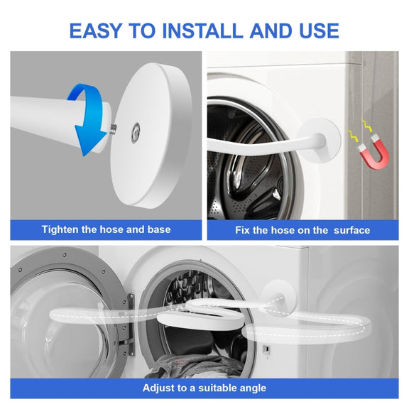 Universal Flexible Magnetic Washing Machine Door Stopper Front Load Washer Door Prop 43mm Black