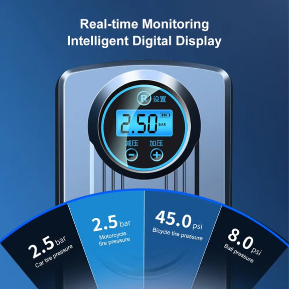Car Portable Mini Digital Display High Power Multifunctional Inflatable Pump, Model: Wireless