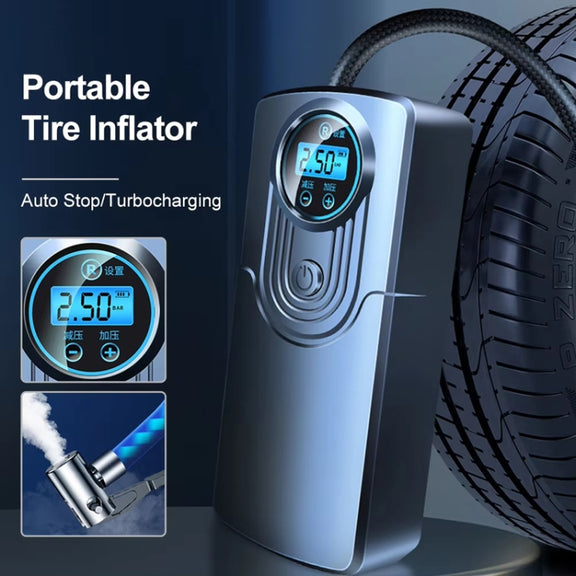 Car Portable Mini Digital Display High Power Multifunctional Inflatable Pump, Model: Wireless