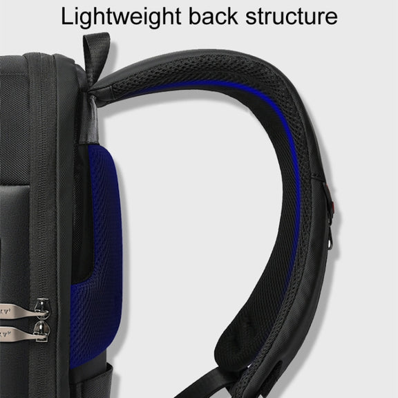 SKV B20453 Men Business Casual Multifunctional Double Shoulder Bag Large Capacity Laptop Backpack(Blue)