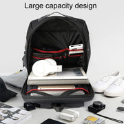 SKV B20453 Men Business Casual Multifunctional Double Shoulder Bag Large Capacity Laptop Backpack(Blue)