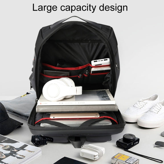 SKV B20453 Men Business Casual Multifunctional Double Shoulder Bag Large Capacity Laptop Backpack(Blue)