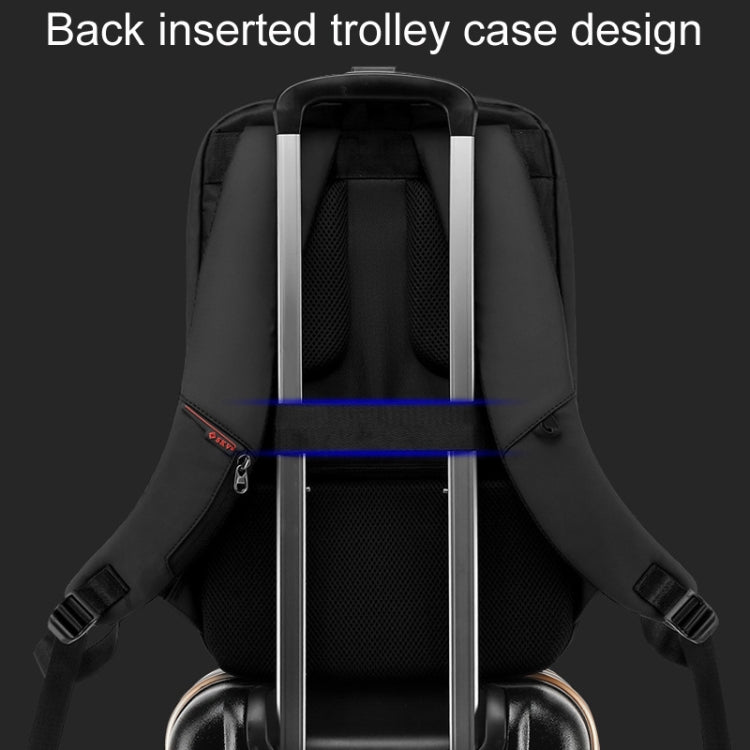 SKV B20453 Men Business Casual Multifunctional Double Shoulder Bag Large Capacity Laptop Backpack(Black)