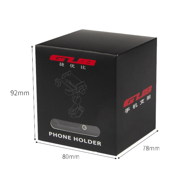 GUB PLUS21 Bicycle Mobile Phone Holder Motorcycle 360 Degree Rotating Mount For 22.2-31.8mm Tube Diameter(Black)