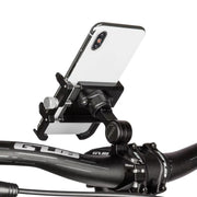 GUB PLUS21 Bicycle Mobile Phone Holder Motorcycle 360 Degree Rotating Mount For 22.2-31.8mm Tube Diameter(Black)
