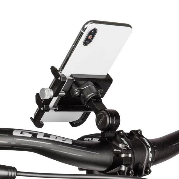 GUB PLUS21 Bicycle Mobile Phone Holder Motorcycle 360 Degree Rotating Mount For 22.2-31.8mm Tube Diameter(Black)