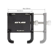 GUB PLUS21 Bicycle Mobile Phone Holder Motorcycle 360 Degree Rotating Mount For 22.2-31.8mm Tube Diameter(Black)