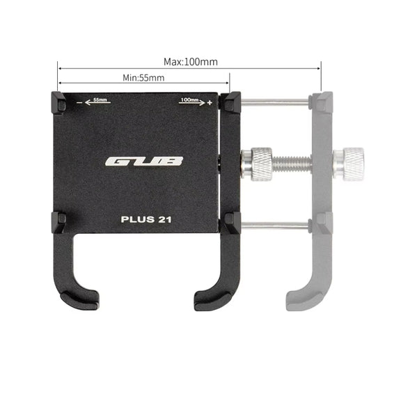GUB PLUS21 Bicycle Mobile Phone Holder Motorcycle 360 Degree Rotating Mount For 22.2-31.8mm Tube Diameter(Black)