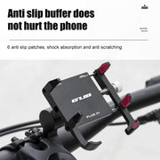 GUB PLUS21 Bicycle Mobile Phone Holder Motorcycle 360 Degree Rotating Mount For 22.2-31.8mm Tube Diameter(Black)