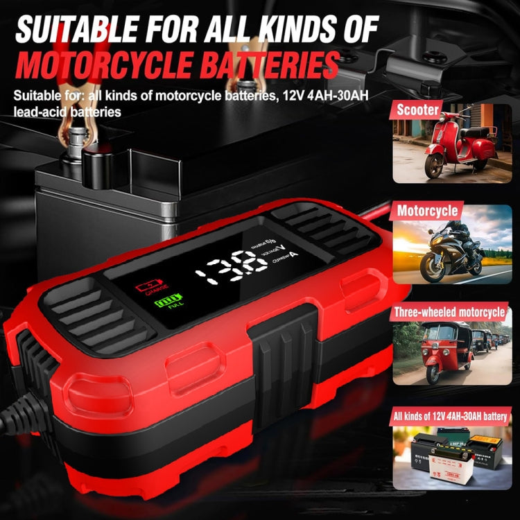 FOXSUR 2A 12V Motorcycle ATV Fully Automatic Trickle Battery Charger(EU Plug) - Battery Charger by FOXSUR | Online Shopping South Africa | PMC TechLife | Buy Now Pay Later Mobicred