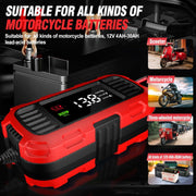 FOXSUR 2A 12V Motorcycle ATV Fully Automatic Trickle Battery Charger(US Plug)